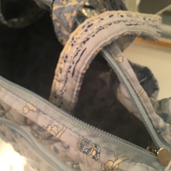 Adorable cloth light blue paisley bag pretty! - Picture 4 of 7